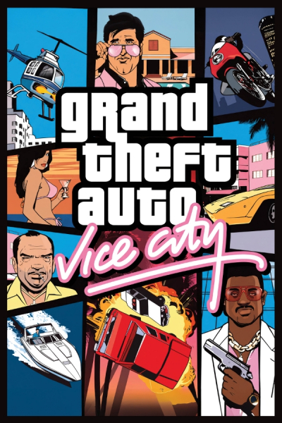 Game Poster - Grand Theft Auto - Vice City 91,5 x 61 cm ryhmässä MERCHANDISE / Poster / Game Soundtrack @ Bengans Skivbutik AB (5690281)