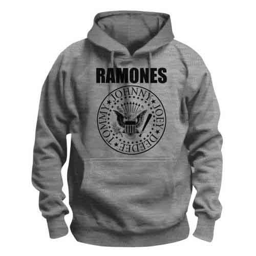 Ramones - Presidential Seal Uni Grey Hoodie ryhmässä MERCHANDISE / Hupparit / Punk @ Bengans Skivbutik AB (5691800)
