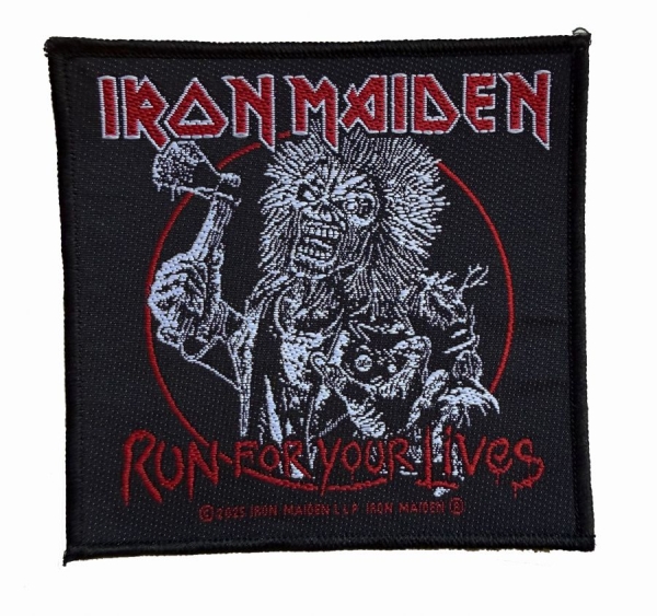 Iron Maiden - Patch Run For Your Lives (9,7 Cm X ryhmässä MERCHANDISE / Accessoarer / Kommande / Hårdrock @ Bengans Skivbutik AB (5691966)