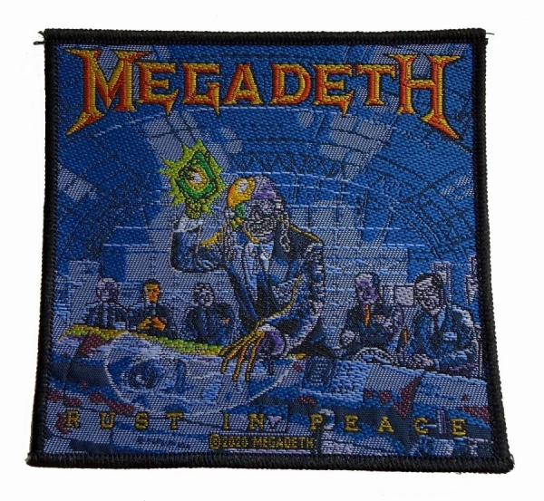 Megadeth - Patch Rust In Peace (9,7 Cm X 10 Cm ryhmässä MERCHANDISE / Accessoarer / Kommande / Hårdrock @ Bengans Skivbutik AB (5691975)