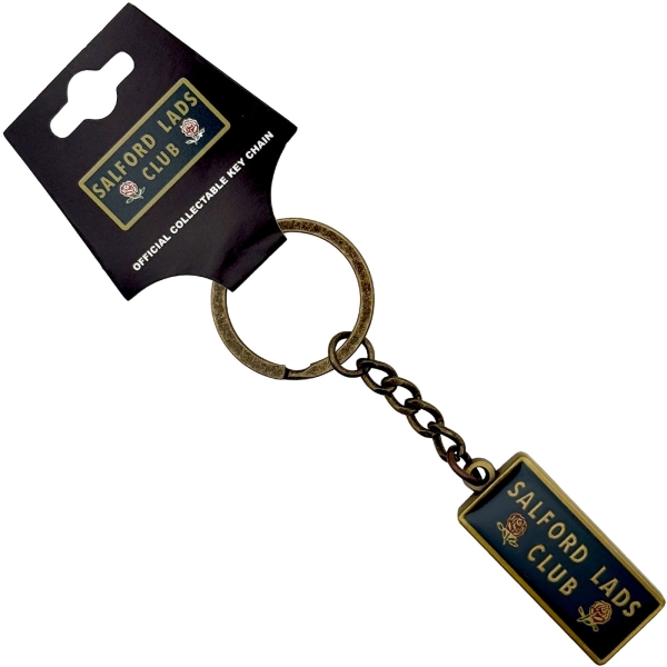 Salford Lads Club - Box Logo Keychain ryhmässä MERCH / Asusteet / Avaimenperät @ Bengans Skivbutik AB (5692785)
