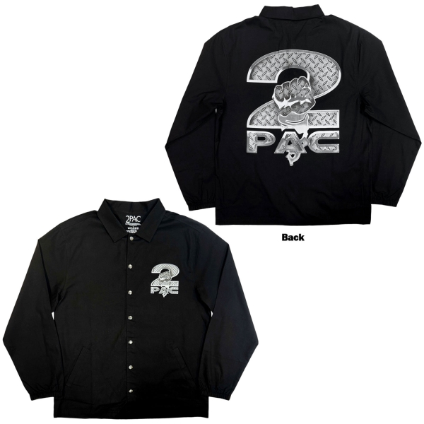 2Pac - Steel Logo Uni Bl Shirt ryhmässä MERCHANDISE / Kauluspaita /  /  @ Bengans Skivbutik AB (5692968r)