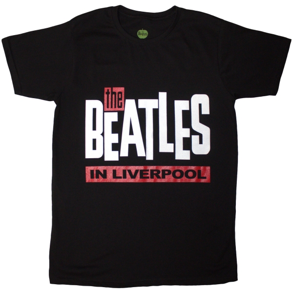 The Beatles - In Liverpool Uni Bl T-Shirt ryhmässä MERCHANDISE / T-paita / Nyheter / Pop-Rock @ Bengans Skivbutik AB (5692974r)