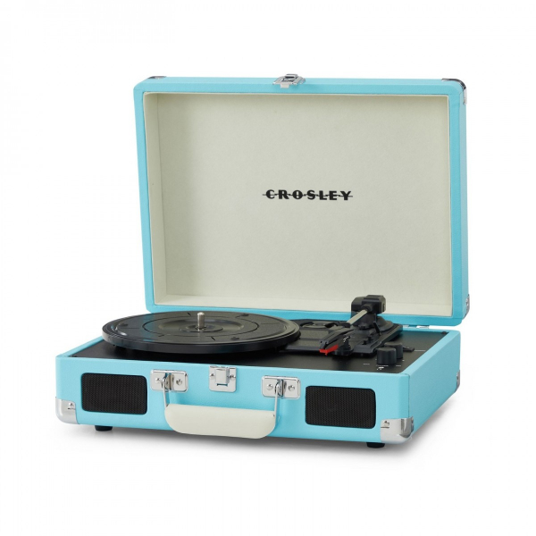 Vinylspelare - Cruiser Plus Deluxe Portable Turntable - Now With Bluetooth Out (Turquoise) ryhmässä Laitteet & tarvikkeet / Levysoittimet @ Bengans Skivbutik AB (5693698)