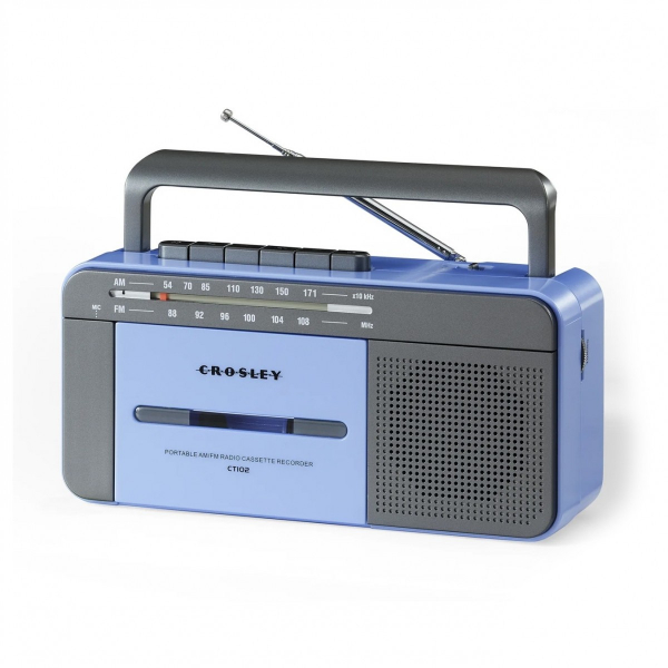 Kassettspelare - Ct102 Cassette Player (Blue/Grey) (Uk Adapter) ryhmässä @ Bengans Skivbutik AB (5693700)