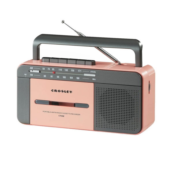 Kassettspelare - Ct102 Cassette Player (Rose Gold/Grey) (Uk Adapter) ryhmässä  @ Bengans Skivbutik AB (5693701)