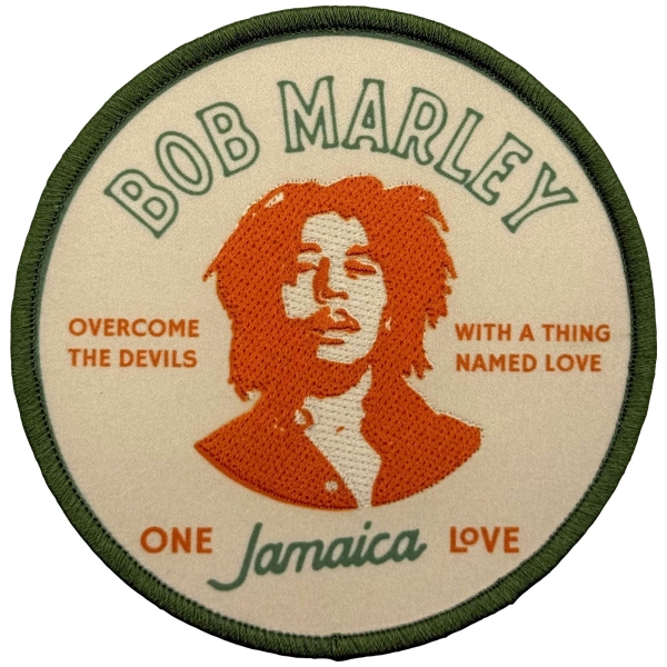 Bob Marley - Thing Called Love Woven Patch ryhmässä MERCHANDISE / Kangasmerkki /  /  @ Bengans Skivbutik AB (5694785)