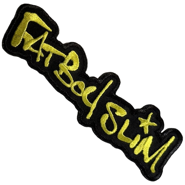 Fatboy Slim - Logo Woven Patch ryhmässä MERCH / Asusteet / Kangasmerkit @ Bengans Skivbutik AB (5694811)