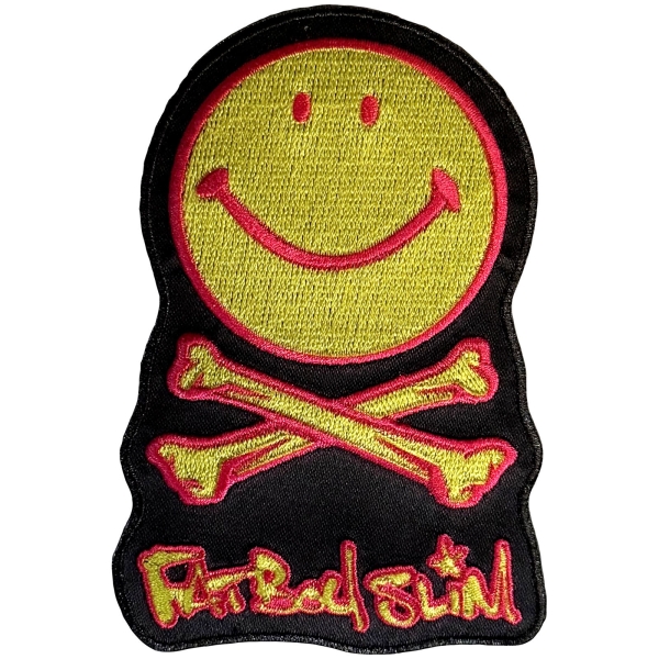 Fatboy Slim - Happy Face Logo Woven Patch ryhmässä MERCH / Asusteet / Kangasmerkit @ Bengans Skivbutik AB (5694813)