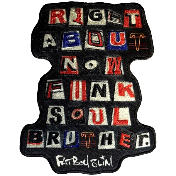 Fatboy Slim - Funk Soul Brother Woven Patch ryhmässä MERCH / Asusteet / Kangasmerkit @ Bengans Skivbutik AB (5694814)