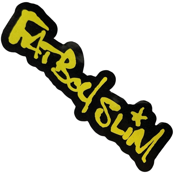 Fatboy Slim - Logo Sticker ryhmässä MERCHANDISE / Merch / Nyheter / Dance-Techno @ Bengans Skivbutik AB (5694816)