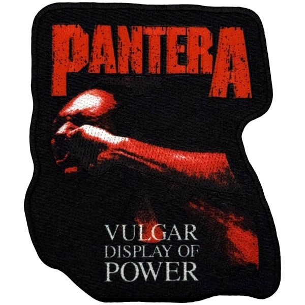Pantera - Red Vulgar Woven Patch ryhmässä MERCH / Asusteet / Kangasmerkit @ Bengans Skivbutik AB (5694897)