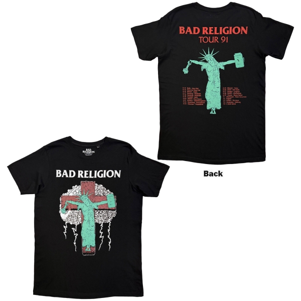 Bad Religion - Liberty 91 Tour Uni Bl T-Shirt ryhmässä MERCHANDISE / T-paita / Nyheter / Punk @ Bengans Skivbutik AB (5695018r)