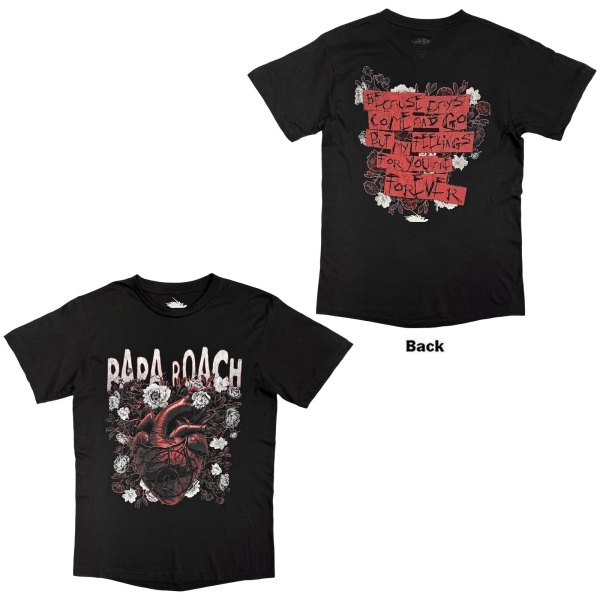 Papa Roach - Heart Flower Uni Bl T-Shirt ryhmässä MERCHANDISE / T-paita / Nyheter / Hårdrock @ Bengans Skivbutik AB (5695042r)