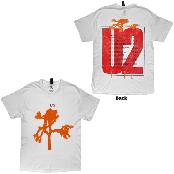 U2 - Joshua Tree European Tour 87 Uni Wht T-Shirt ryhmässä MERCHANDISE / T-paita / Nyheter / Pop-Rock @ Bengans Skivbutik AB (5695051r)