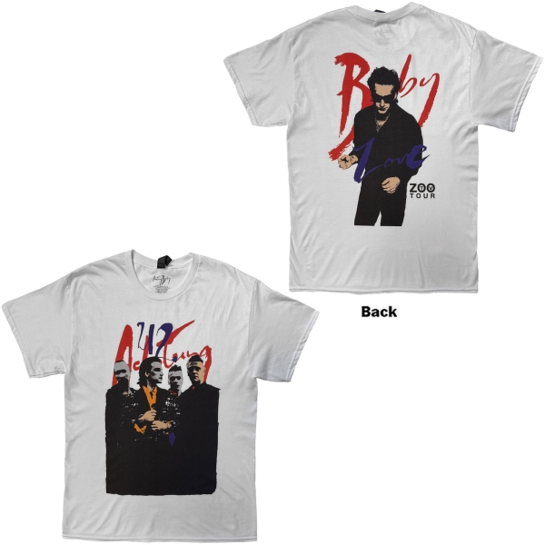 U2 - Achtung Baby Zoo Tv Tour Uni Wht T-Shirt ryhmässä MERCH / Vaatteet / T-paidat @ Bengans Skivbutik AB (5695052r)