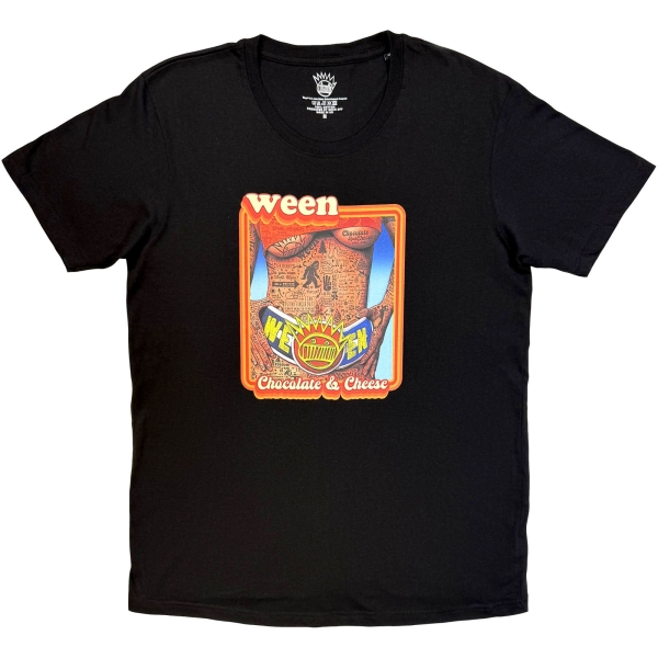 Ween - Chocolate & Cheese Uni Bl T-Shirt ryhmässä MERCHANDISE / T-paita / Nyheter / Pop-Rock @ Bengans Skivbutik AB (5695054r)