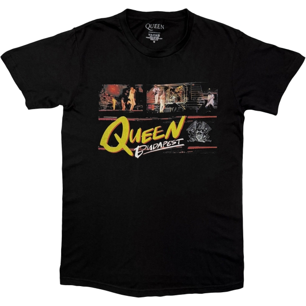 Queen - Budapest Stage Uni Bl T-Shirt ryhmässä MERCH / Vaatteet / T-paidat @ Bengans Skivbutik AB (5695338r)