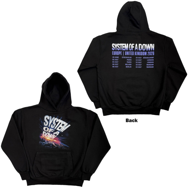 System Of A Down - Admat Tour 26 Uni Bl Hoodie ryhmässä MERCHANDISE / Hupparit / Nyheter / Hårdrock @ Bengans Skivbutik AB (5695339r)