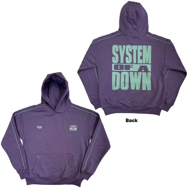 System Of A Down - London Event Tour 26 Uni Purp Hoodie ryhmässä MERCHANDISE / Hupparit / Nyheter / Hårdrock @ Bengans Skivbutik AB (5695342r)