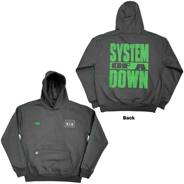 System Of A Down - Warsaw Event Tour 26 Uni Grey Hoodie ryhmässä MERCHANDISE / Hupparit / Nyheter / Hårdrock @ Bengans Skivbutik AB (5695343r)