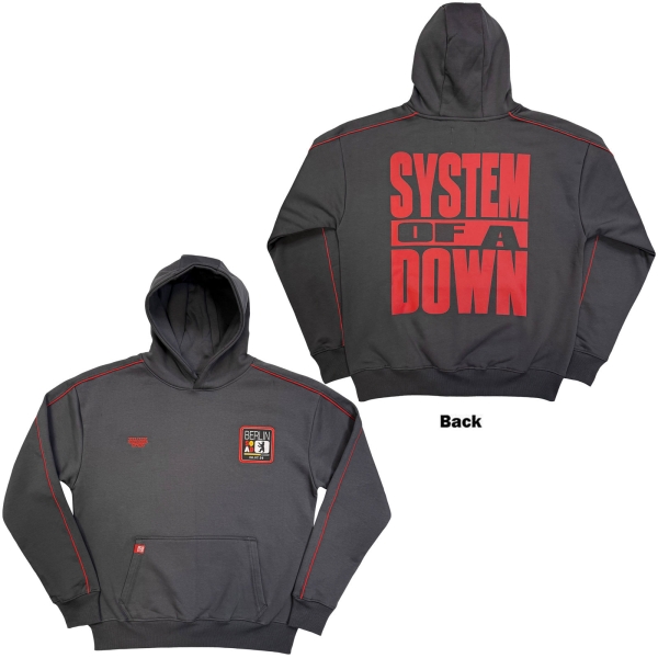 System Of A Down - Berlin Event Tour 26 Uni Grey Hoodie ryhmässä MERCHANDISE / Hupparit / Nyheter / Hårdrock @ Bengans Skivbutik AB (5695347r)