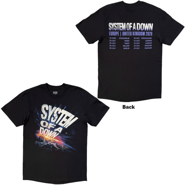 System Of A Down - Admat Tour 26 Uni Bl T-Shirt ryhmässä MERCHANDISE / T-paita / Nyheter / Hårdrock @ Bengans Skivbutik AB (5695353r)