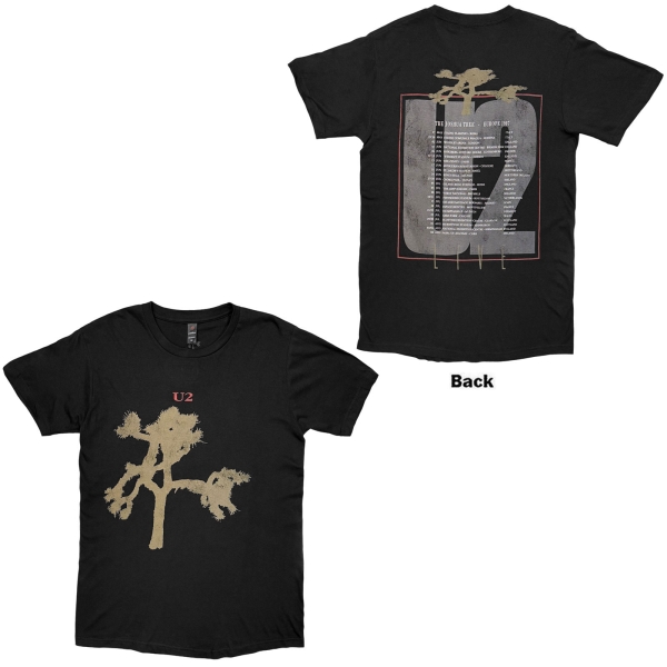 U2 - Joshua Tree European Tour 87 Uni Bl T-Shirt ryhmässä MERCHANDISE / T-paita / Nyheter / Pop-Rock @ Bengans Skivbutik AB (5695357r)
