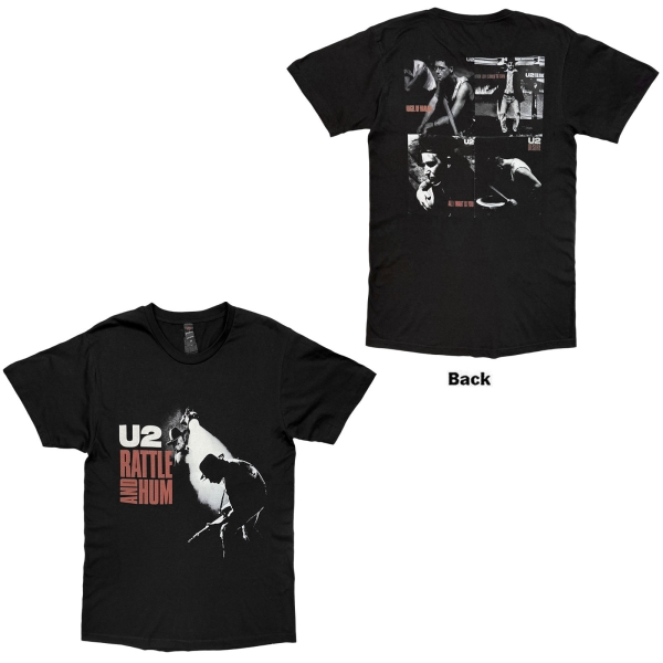 U2 - Rattle And Hum Photos Uni Bl T-Shirt ryhmässä MERCHANDISE / T-paita / Nyheter / Pop-Rock @ Bengans Skivbutik AB (5695360r)