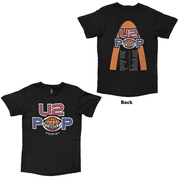 U2 - Popmart European Tour 97 Uni Bl T-Shirt ryhmässä MERCH / Vaatteet / T-paidat @ Bengans Skivbutik AB (5695361r)