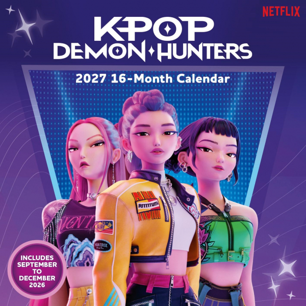 K-Pop Demon Hunters - 2027 30X30 Square Calendar ryhmässä MERCH / Pikkutavarat / Kalenterit @ Bengans Skivbutik AB (5696524)
