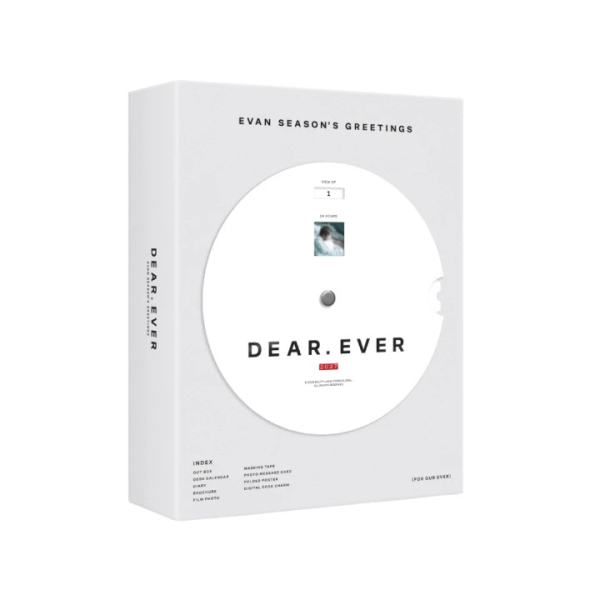 Evan - 2027 Seasons Greetings Dear. Ever + Postcard ryhmässä MERCHANDISE / Merch / Kommande / K-Pop @ Bengans Skivbutik AB (5697255)