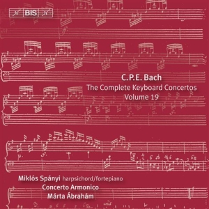 Cpe Bach - Keyboard Concertos Vol 19 ryhmässä CD @ Bengans Skivbutik AB (572254)