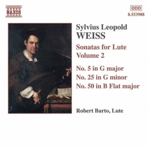 Weiss Silvius Leopold - Sonatas For Lute Vol 2 ryhmässä Externt_Lager / Naxoslager @ Bengans Skivbutik AB (583975)