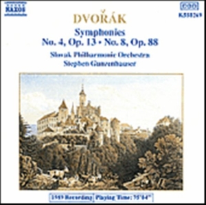Dvorak Antonin - Symphonies 4 & 8 ryhmässä Externt_Lager / Naxoslager @ Bengans Skivbutik AB (638040)