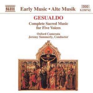 Gesualdo Carlo - Sacred Music 5 Voices ryhmässä CD @ Bengans Skivbutik AB (638347)