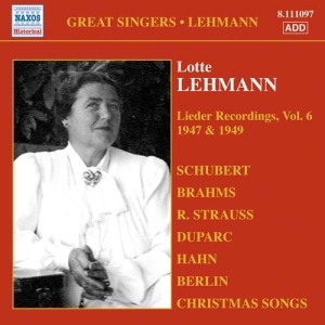 Lehmann - Lieder Recordings Vol 6 ryhmässä Externt_Lager / Naxoslager @ Bengans Skivbutik AB (660644)