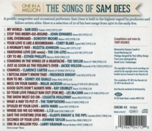 Various Artists - One In A Million: The Songs Of Sam ryhmässä Övrigt /  @ Bengans Skivbutik AB (953805)