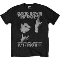 David Bowie -  Heroes Court Mens Black TS (S)