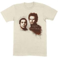 Simon & Garfunkel - Simon & Garfunkel Uisex Tee : Faces (XL)