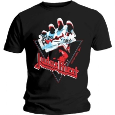 Judas Priest -  Unisex T-Shirt: British Steel Hand Triangle (S)