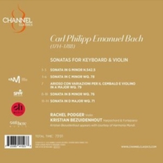Bach C P E - Sonatas For Keyboard & Violin
