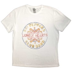 The Beatles - Painted Pepper Uni Wht T-Shirt