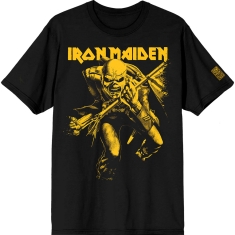 Iron Maiden - 50 Trooper Crop Yellow Uni Bl T-Shirt
