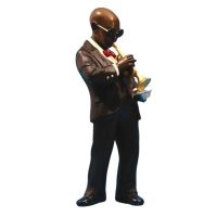Jazzfigur - Trumpet Med Mute (Höjd Ca 17Cm)