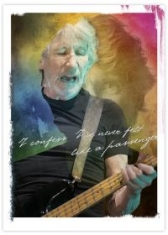 Pink Floyd - Konsttryck Roger Waters (30X40cm)