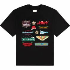Stranger Things - Deck Christmas Sign Uni Bl T-Shirt