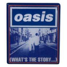 Oasis - What's The Story Blue Tone Pin Badge