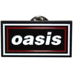 Oasis - Decca Logo Red & Navy Retro Pin Badge