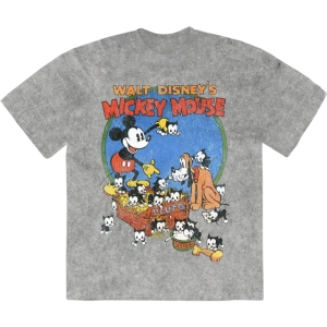 Disney - Mickey Cat Basket Stone Wash Uni Grey T-Shirt